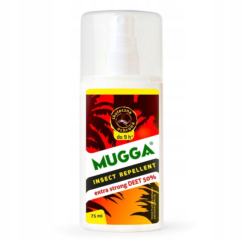 Mugga Deet sprej proti komárom a kliešťom 50% 75 ml + Samolepiace etikety v obdĺžnikových hárkoch 1 ks.